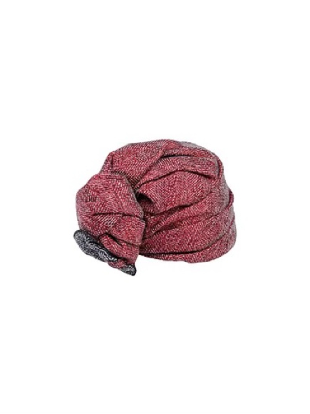 SuperDuper Cappello Donna Turban Hat FW1458 Knot Red Wool Made in Italy NWT $495